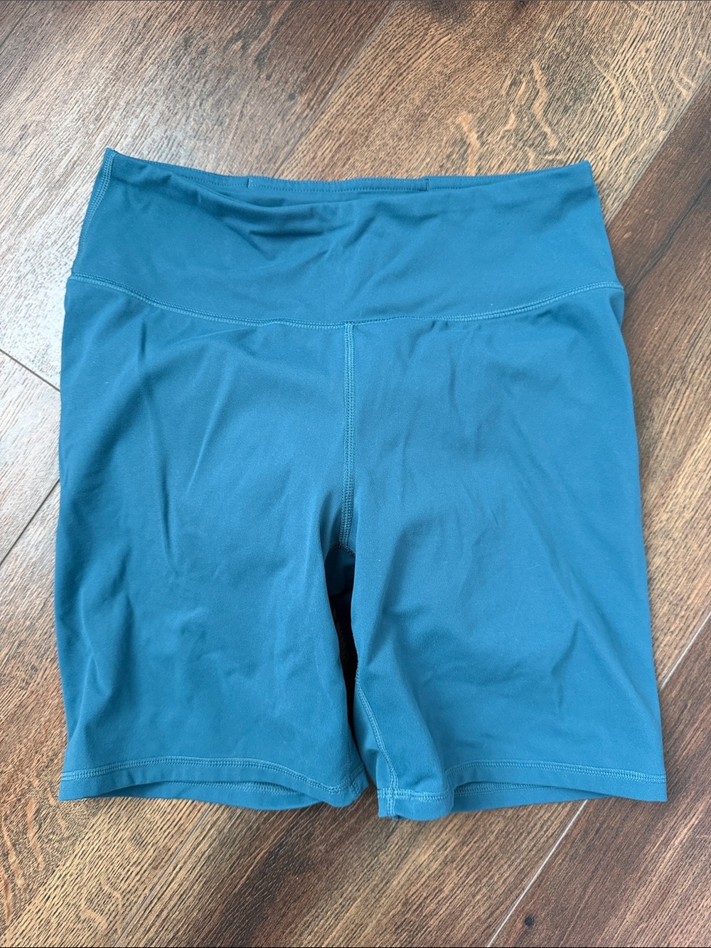 High-Rise Women’s Bike Shorts in Teal Blue